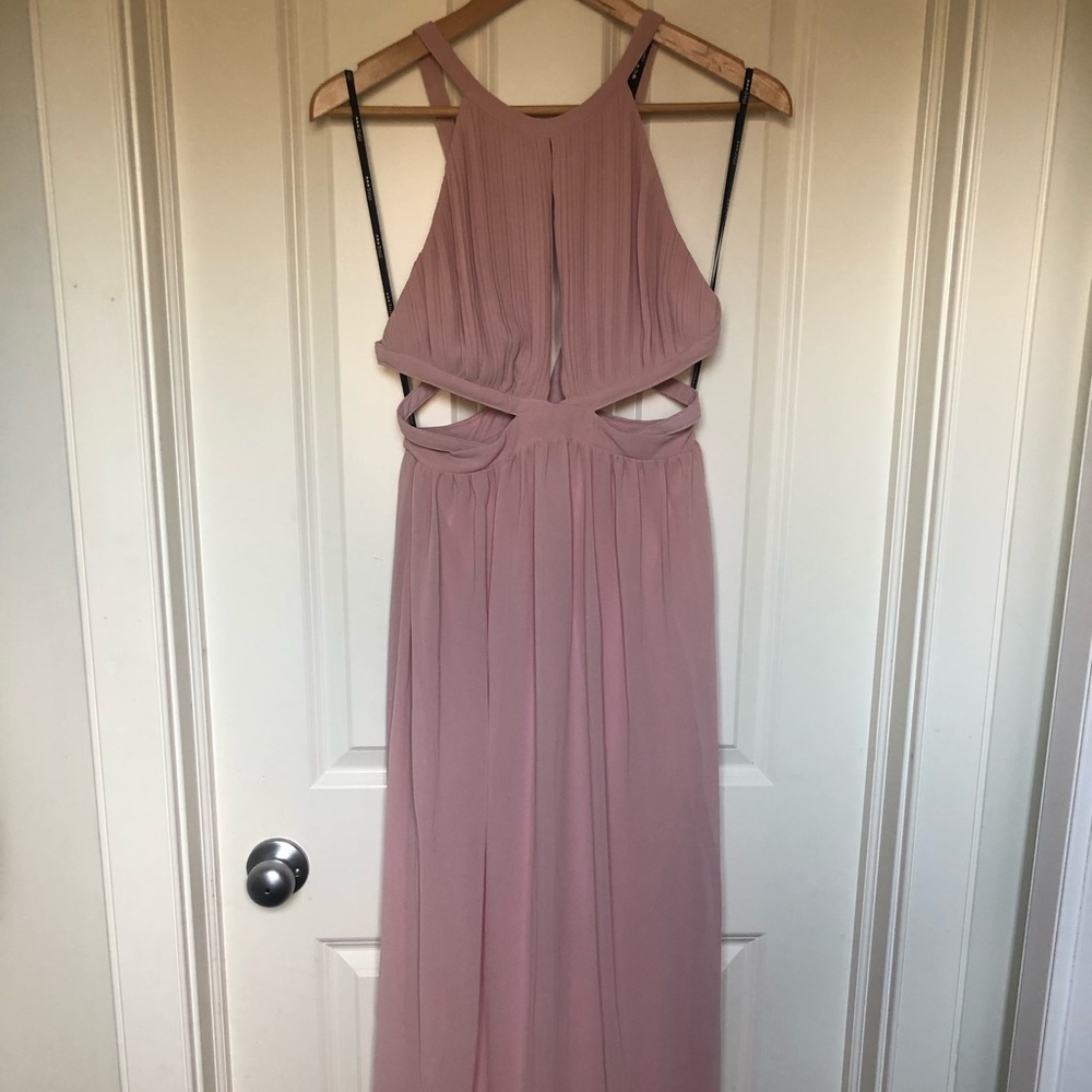 Dusty Rose Halter Gown XS